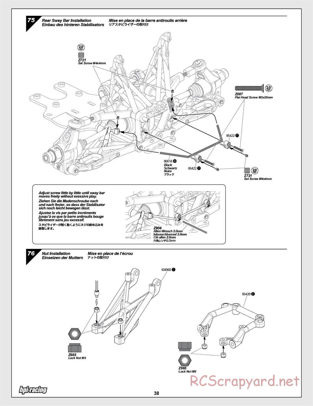 HPI - Baja 5SC SS - Exploded View - Page 38