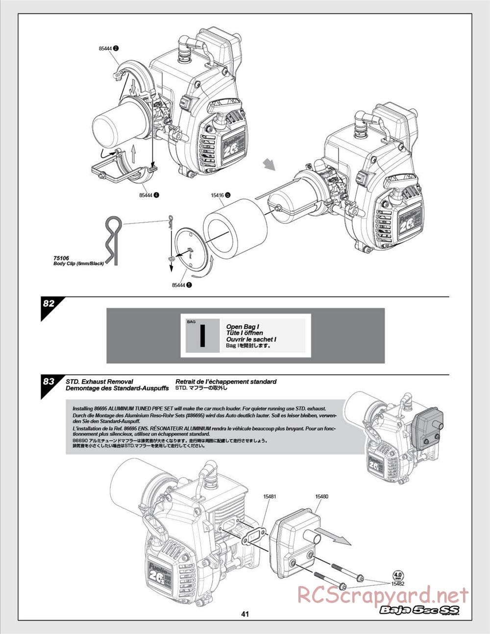 HPI - Baja 5SC SS - Exploded View - Page 41