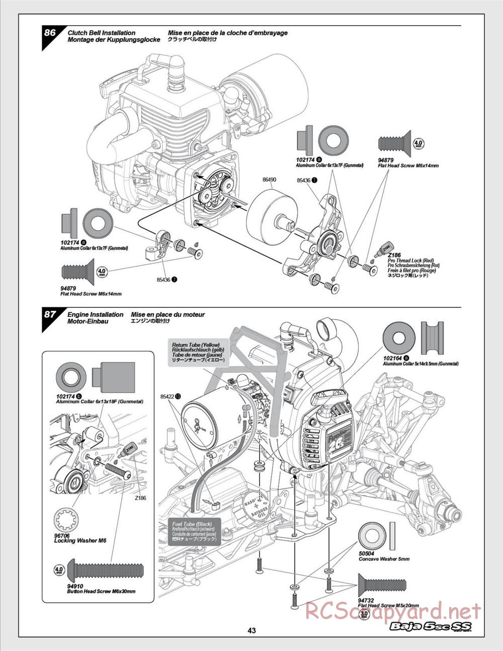 HPI - Baja 5SC SS - Exploded View - Page 43