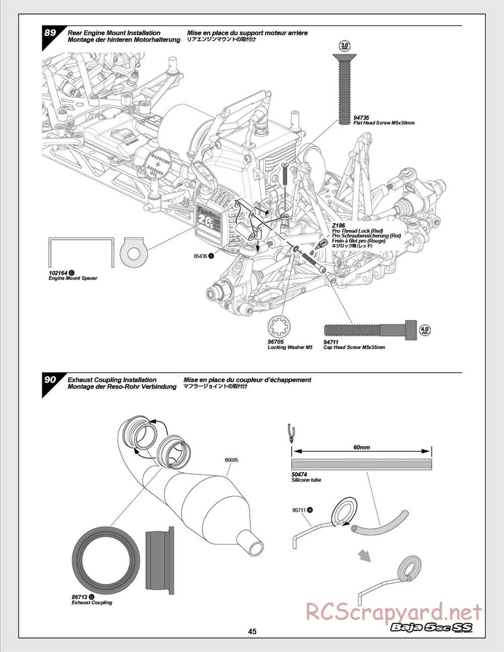 HPI - Baja 5SC SS - Exploded View - Page 45