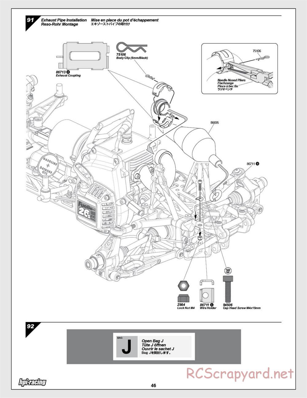 HPI - Baja 5SC SS - Exploded View - Page 46