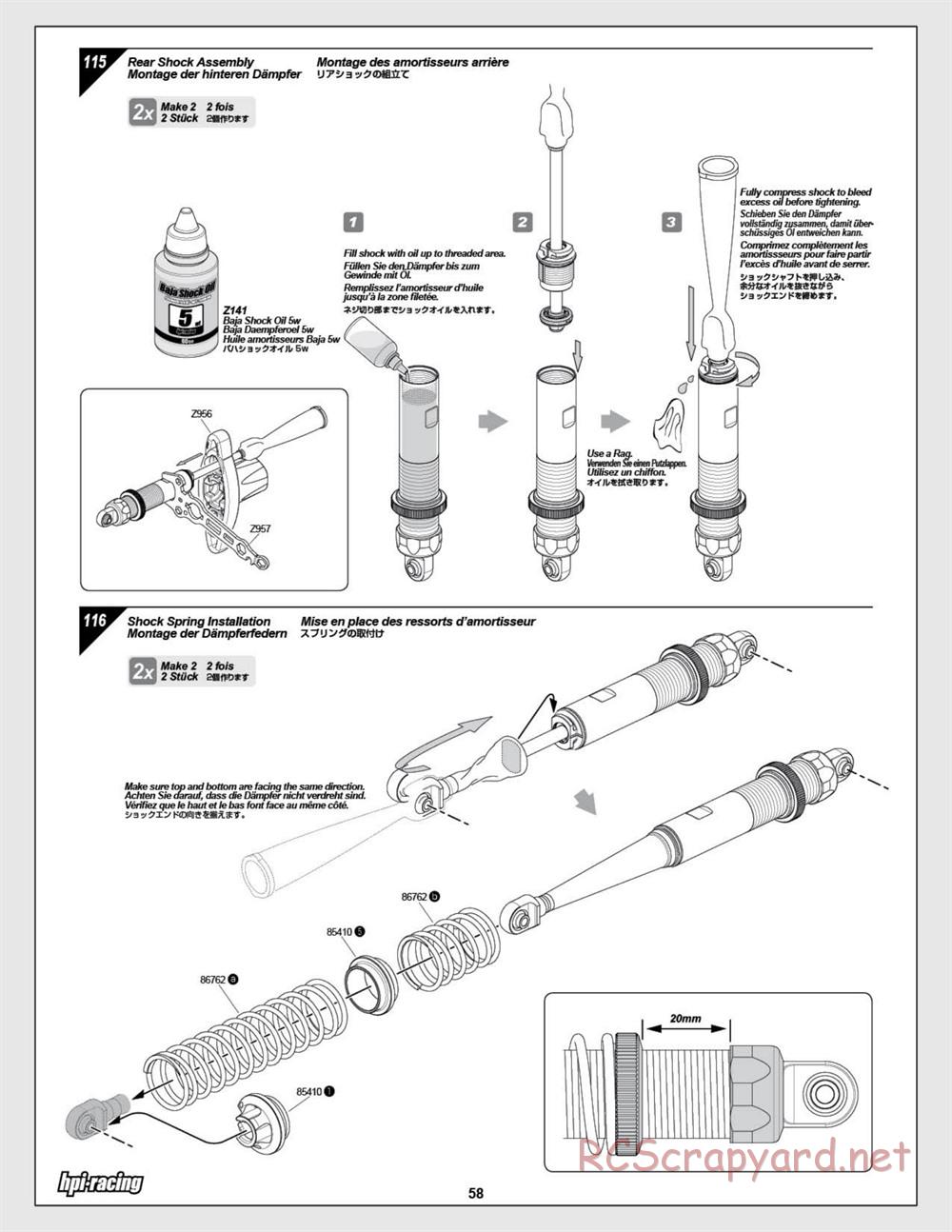 HPI - Baja 5SC SS - Exploded View - Page 58