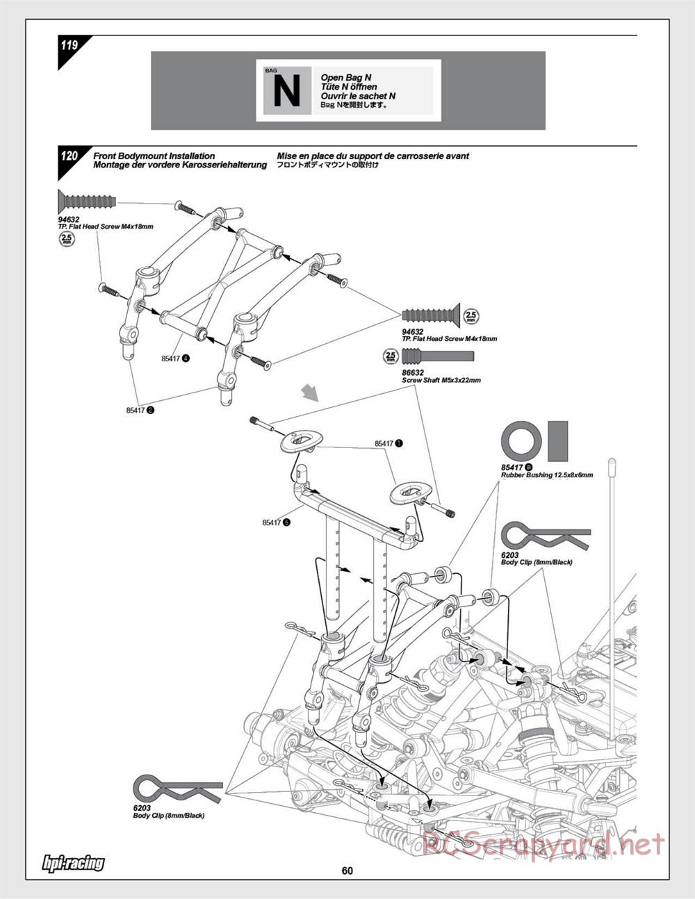 HPI - Baja 5SC SS - Exploded View - Page 60