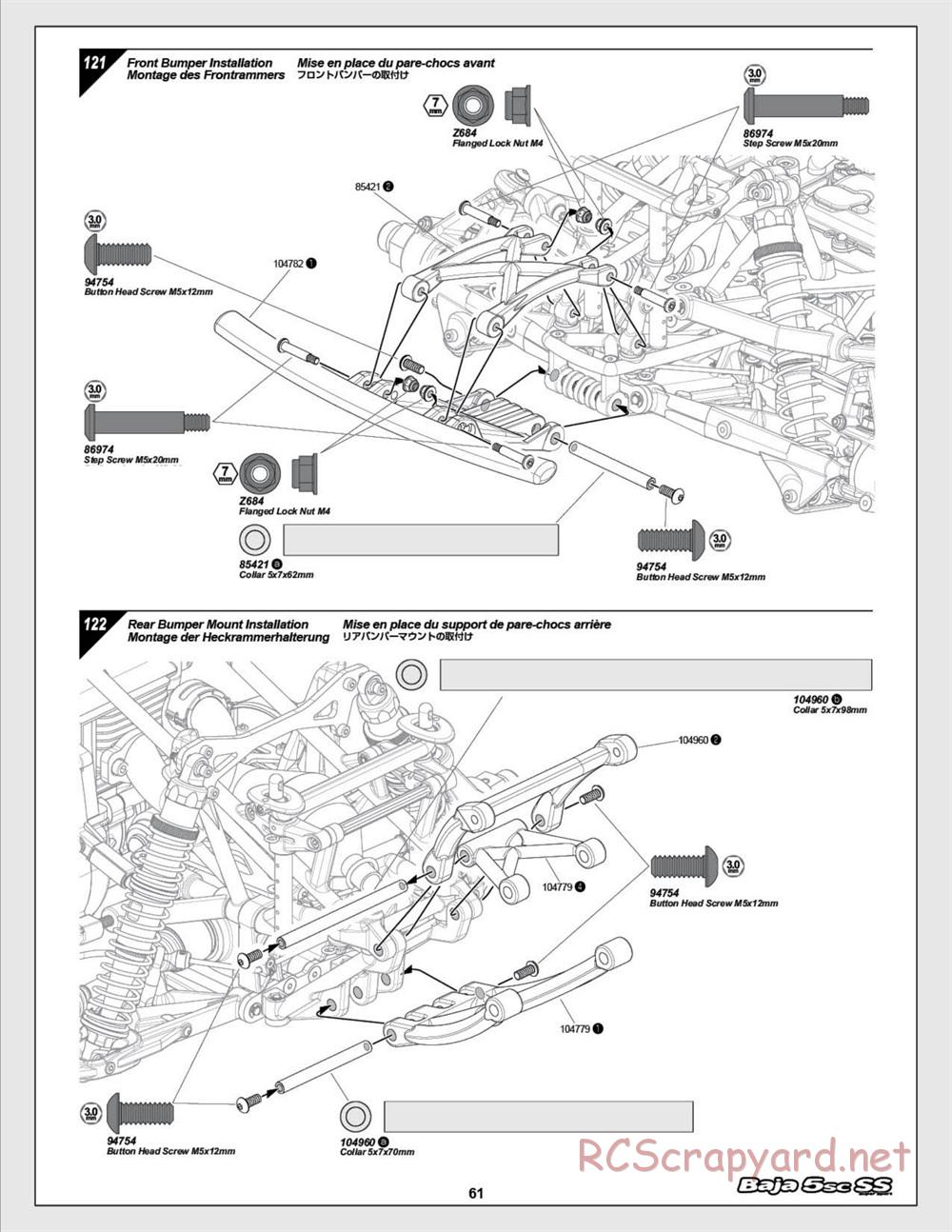 HPI - Baja 5SC SS - Exploded View - Page 61