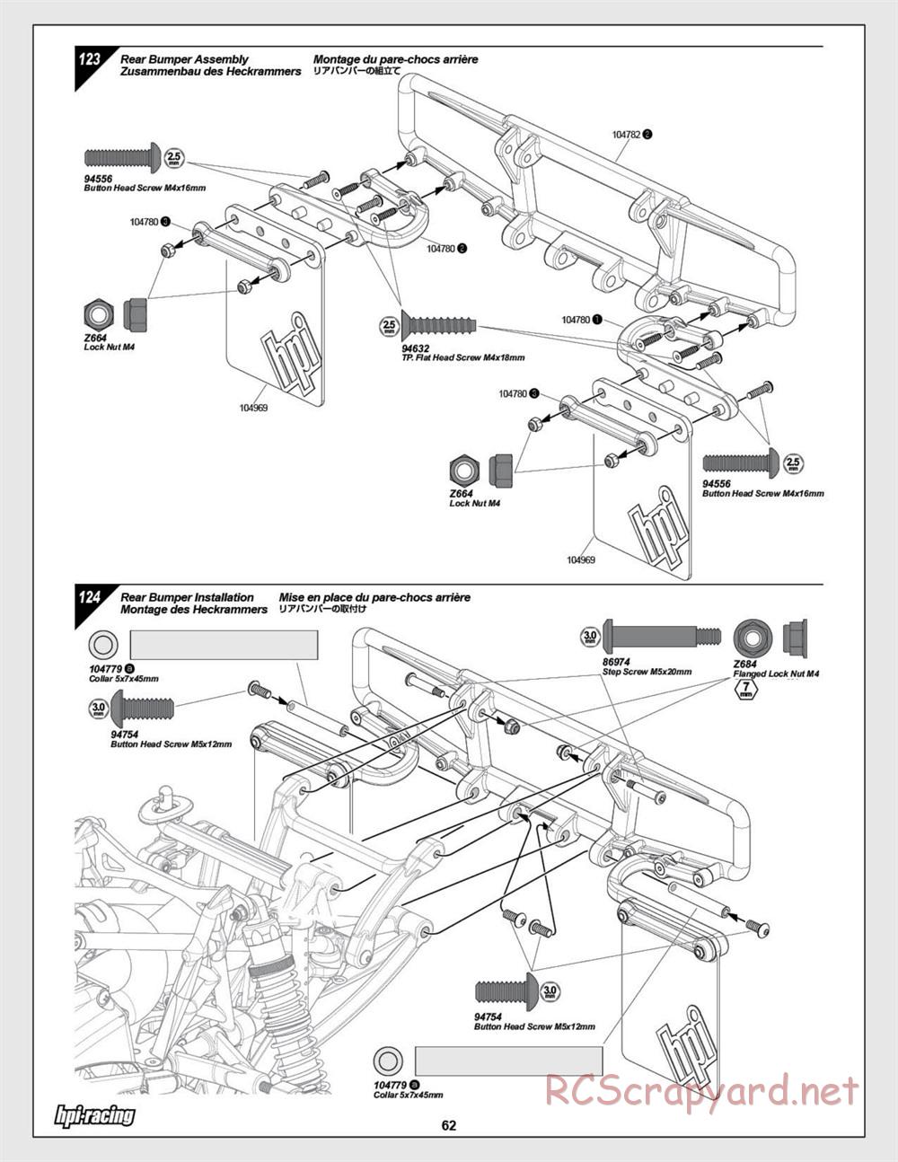 HPI - Baja 5SC SS - Exploded View - Page 62