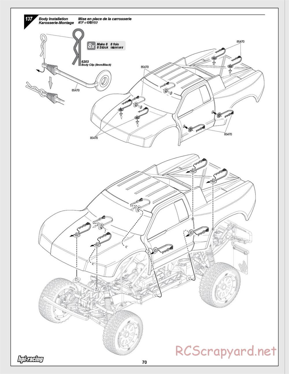 HPI - Baja 5SC SS - Exploded View - Page 70