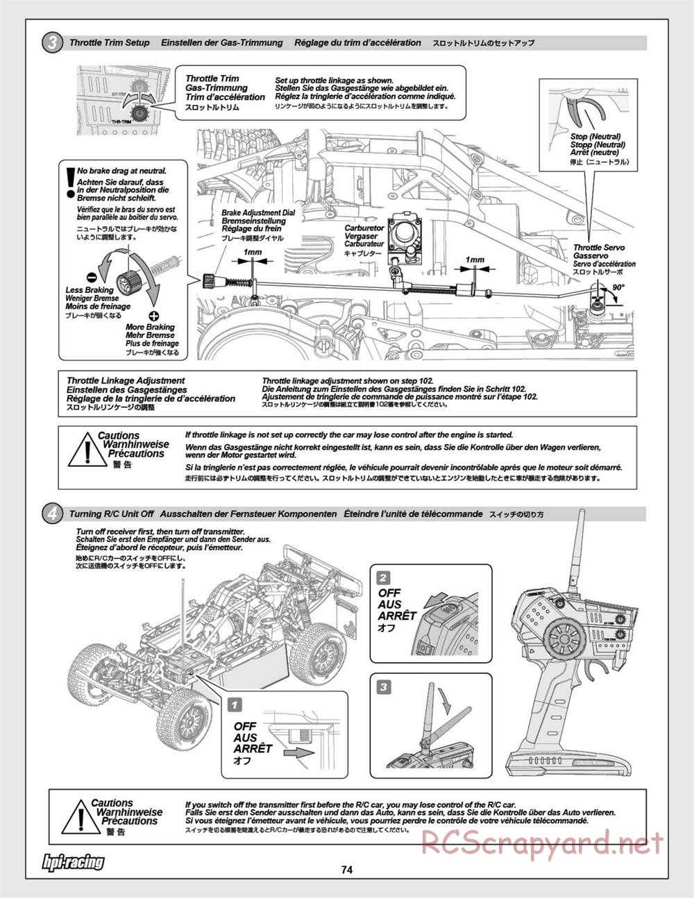 HPI - Baja 5SC SS - Exploded View - Page 74