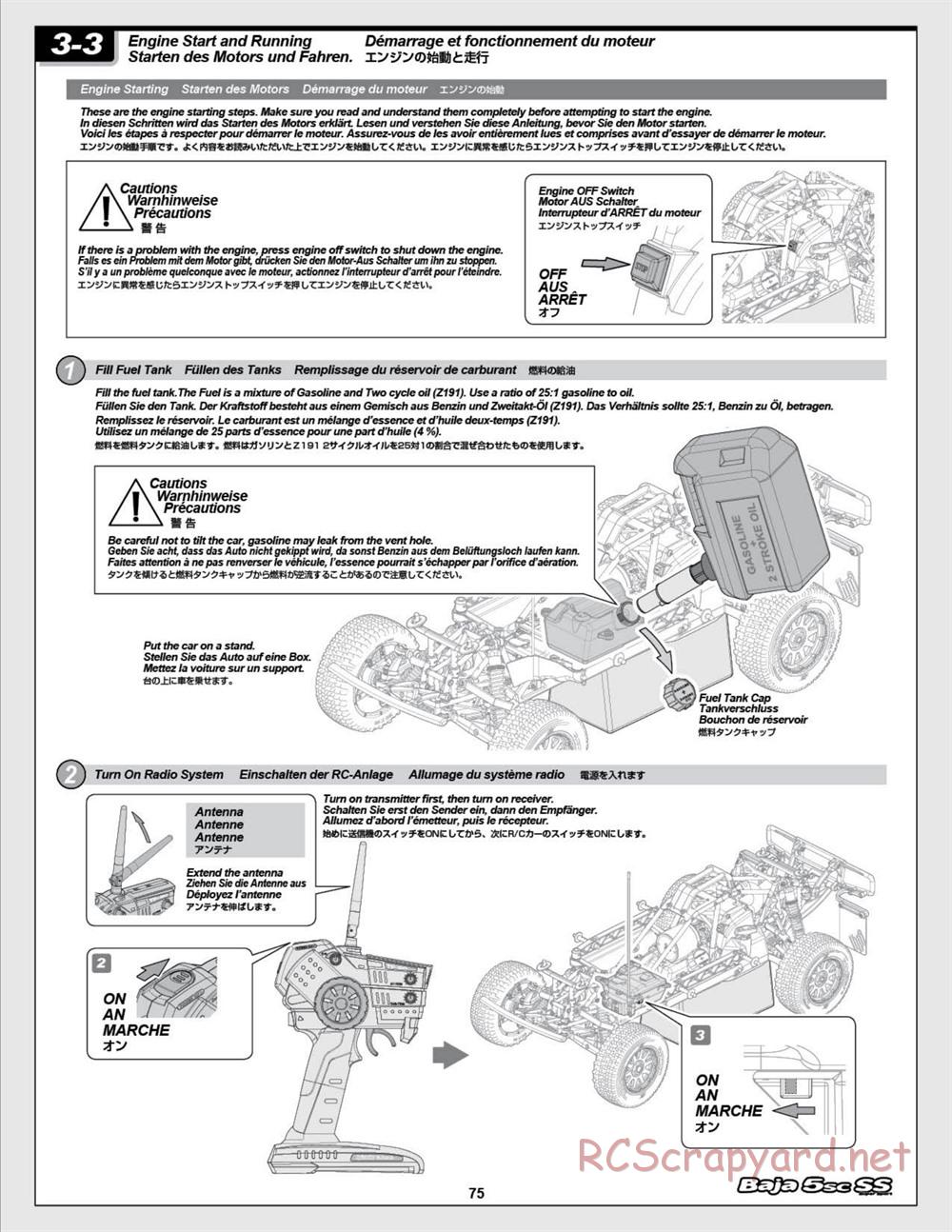 HPI - Baja 5SC SS - Exploded View - Page 75