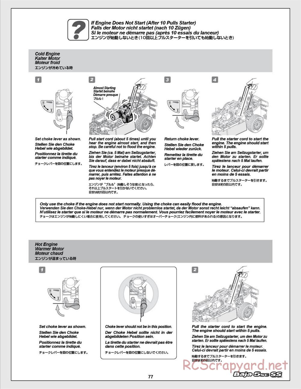 HPI - Baja 5SC SS - Exploded View - Page 77