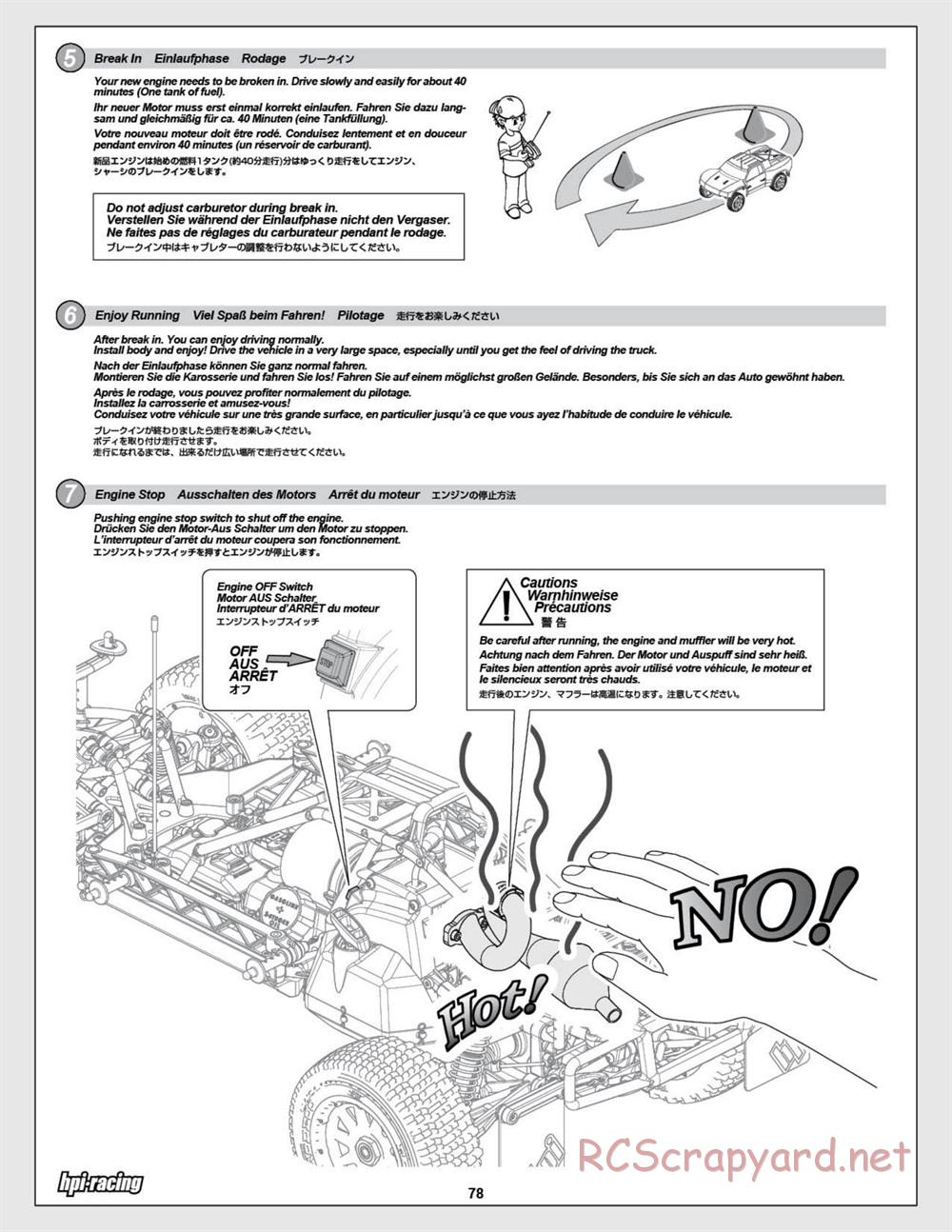 HPI - Baja 5SC SS - Exploded View - Page 78