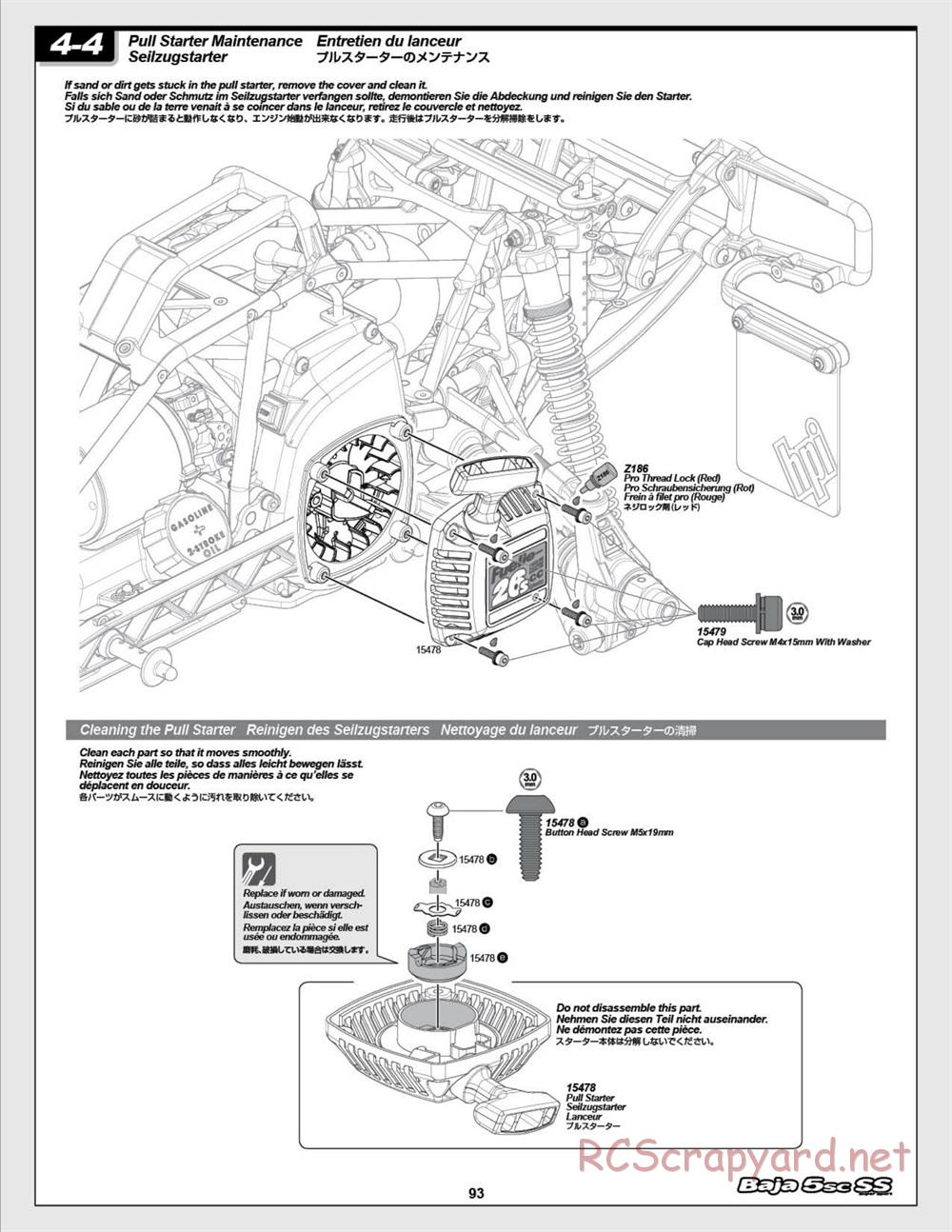 HPI - Baja 5SC SS - Exploded View - Page 93