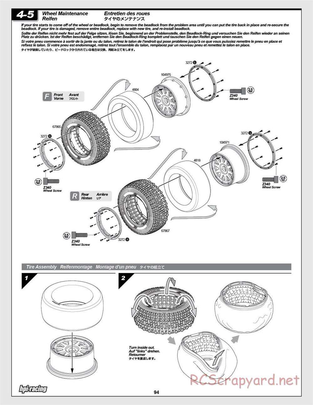 HPI - Baja 5SC SS - Exploded View - Page 94