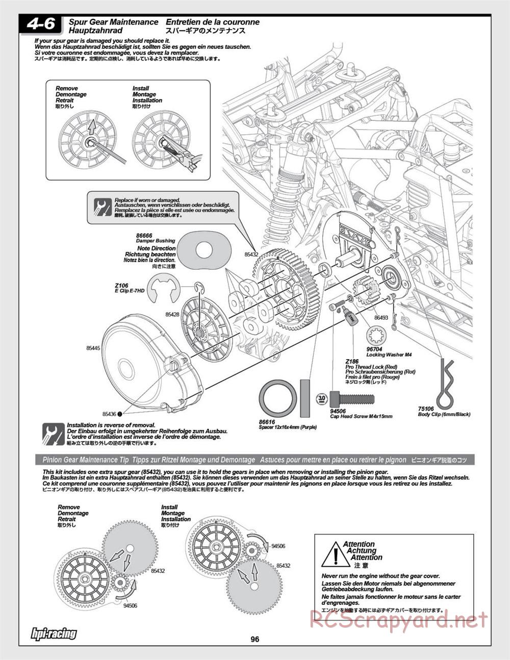 HPI - Baja 5SC SS - Exploded View - Page 96