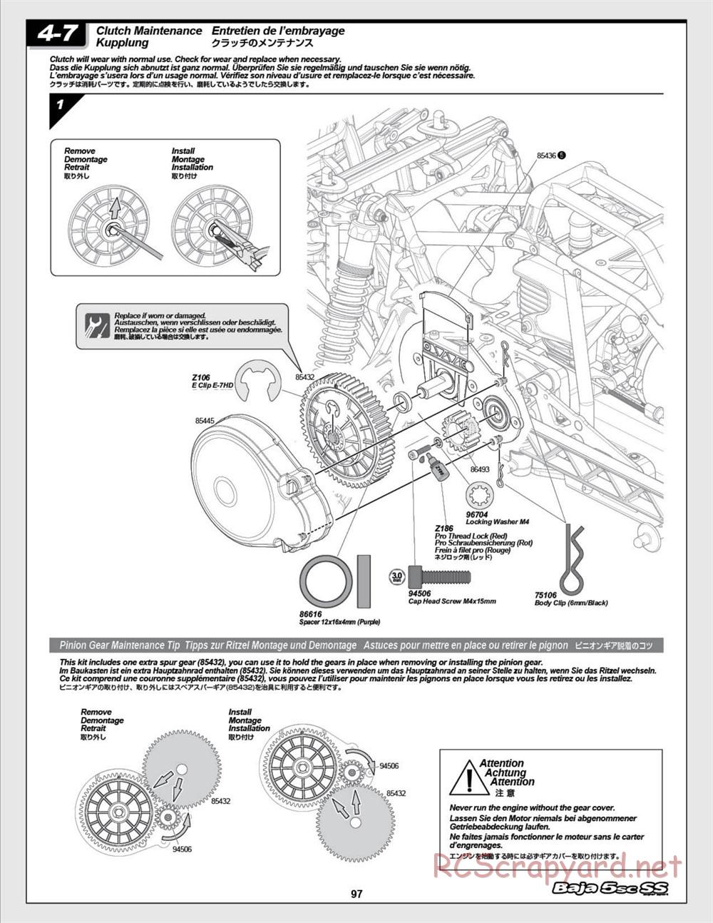 HPI - Baja 5SC SS - Exploded View - Page 97