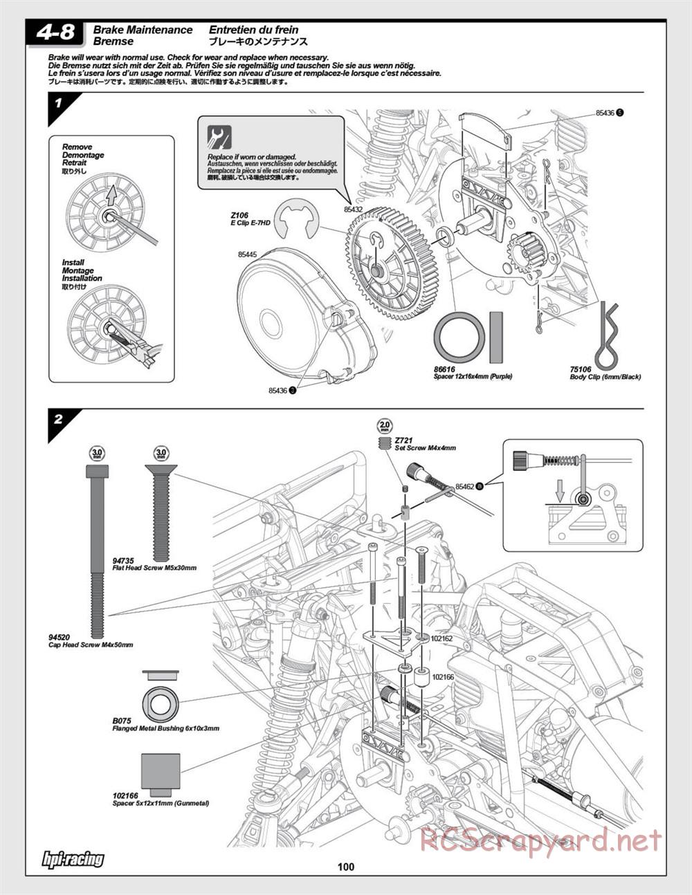 HPI - Baja 5SC SS - Exploded View - Page 100