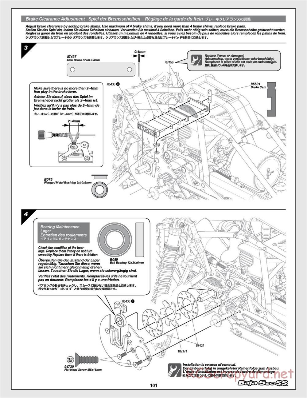 HPI - Baja 5SC SS - Exploded View - Page 101