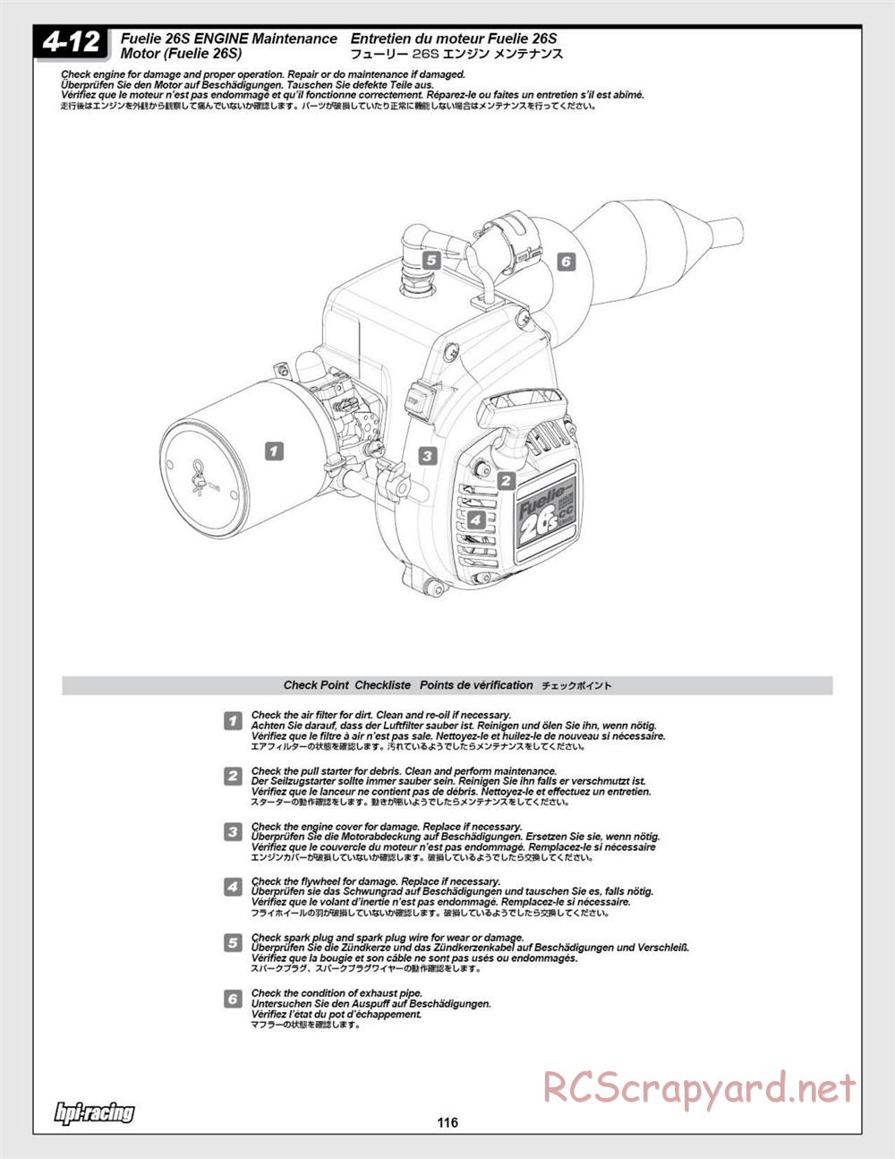 HPI - Baja 5SC SS - Exploded View - Page 116