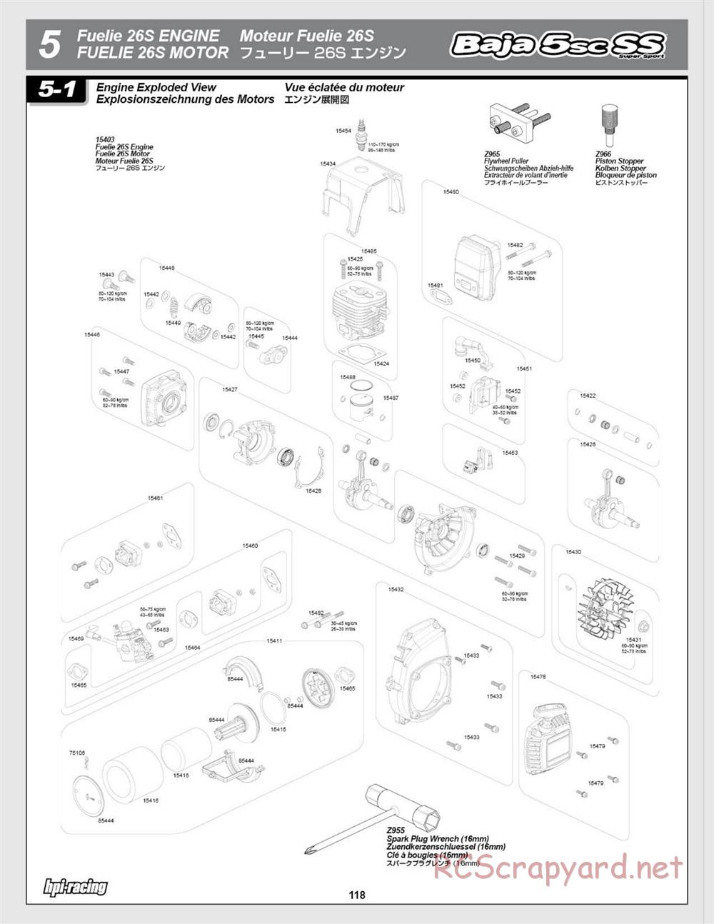 HPI - Baja 5SC SS - Exploded View - Page 118