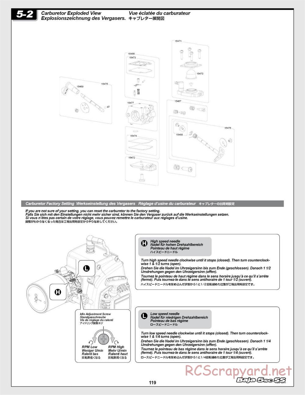 HPI - Baja 5SC SS - Exploded View - Page 119