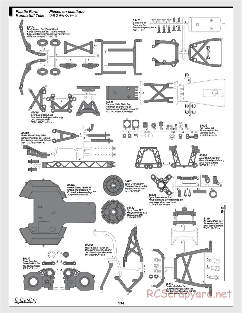 HPI - Baja 5SC SS - Exploded View - Page 134