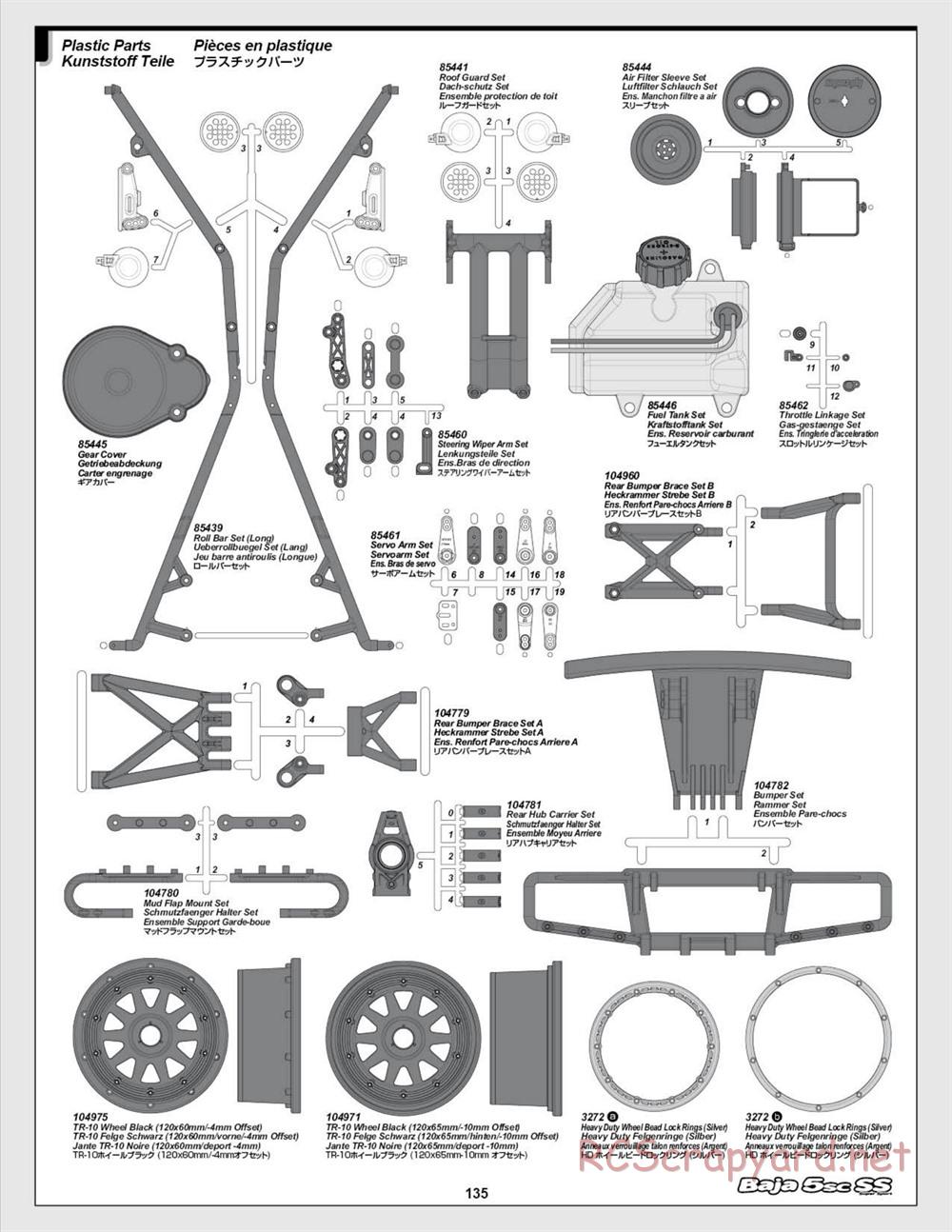 HPI - Baja 5SC SS - Exploded View - Page 135