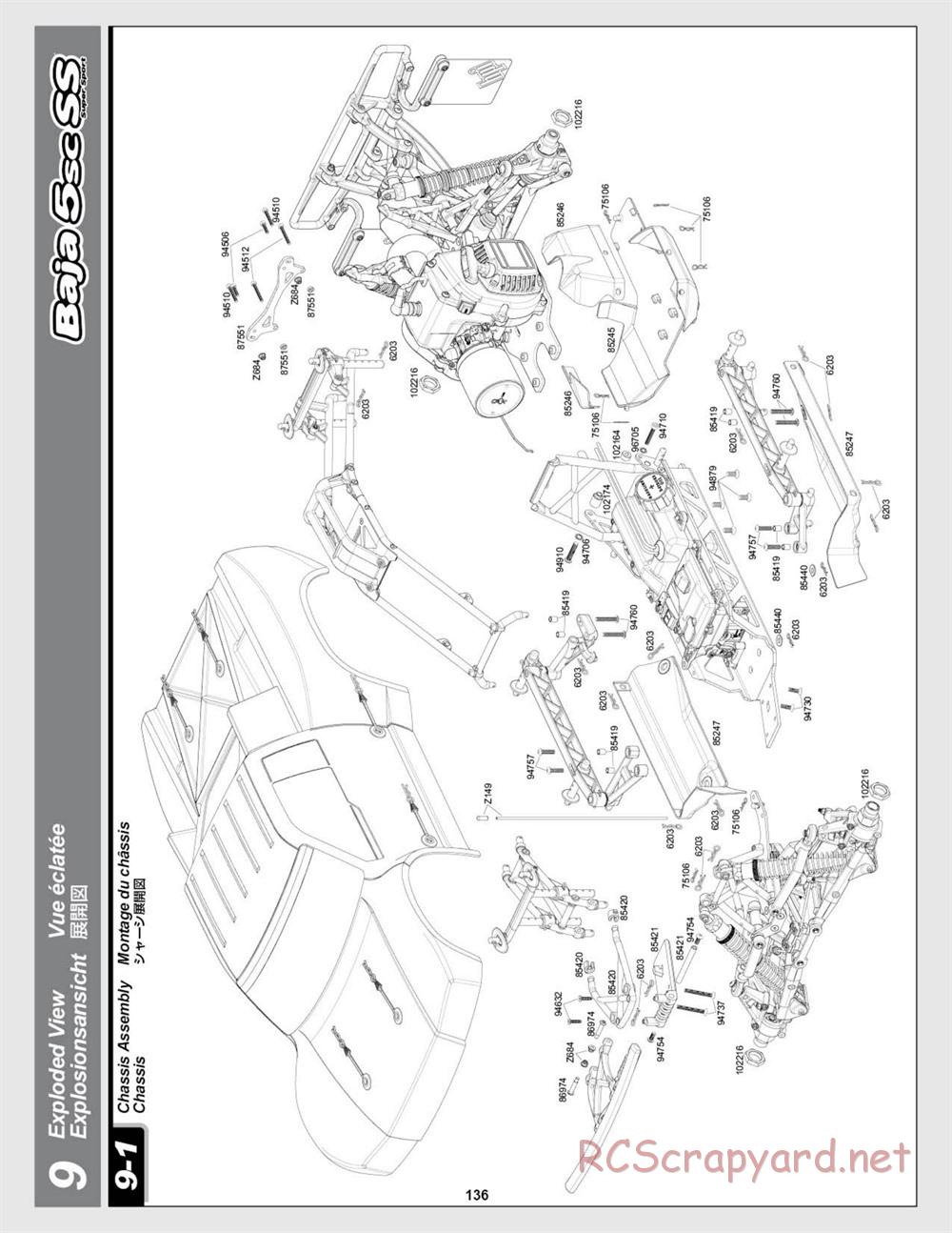 HPI - Baja 5SC SS - Exploded View - Page 136