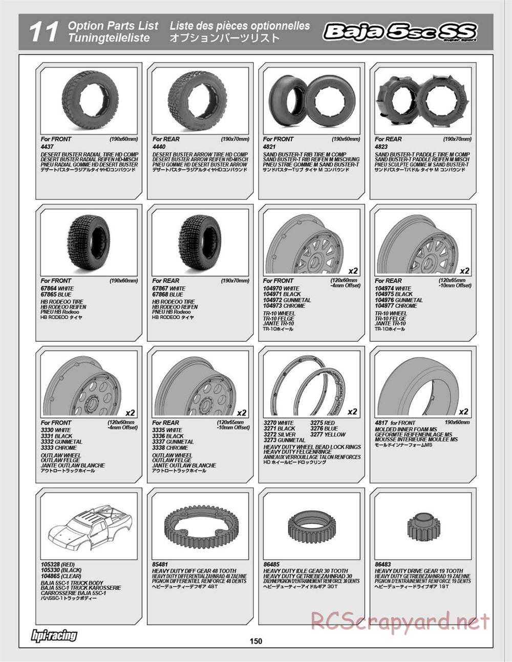 HPI - Baja 5SC SS - Exploded View - Page 150