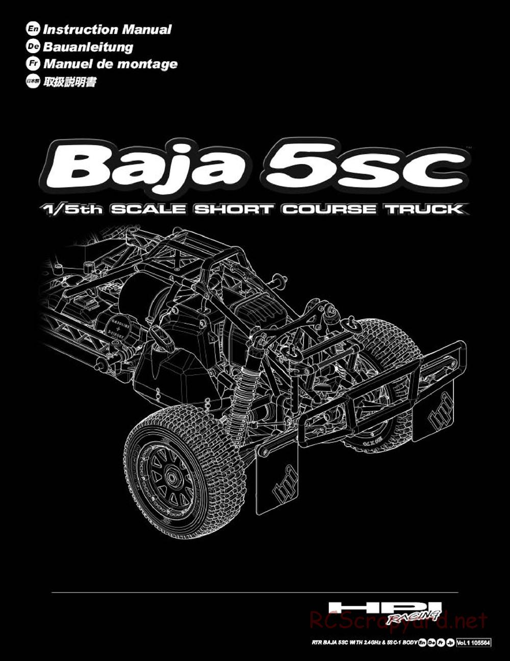 HPI - Baja 5SC - Manual - Page 1