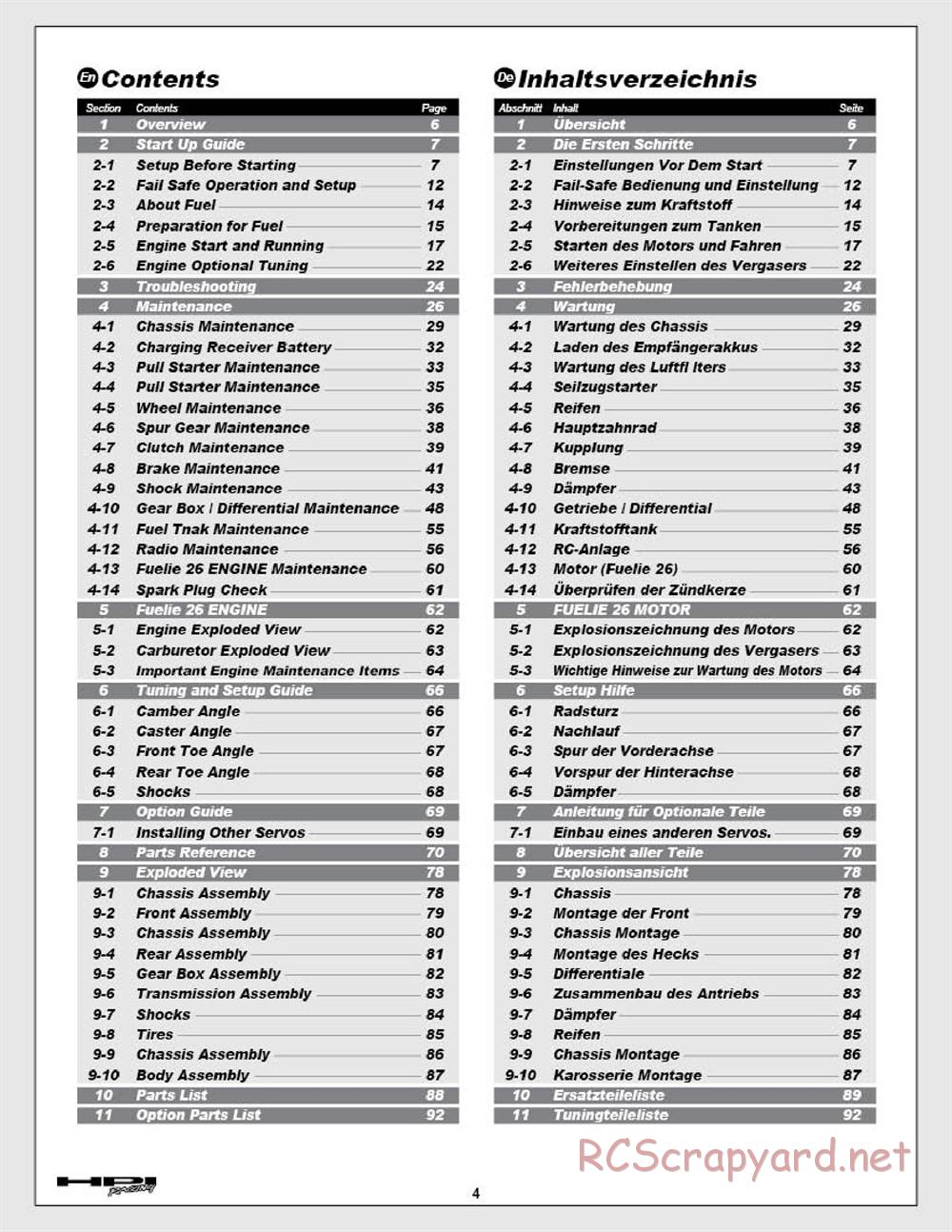 HPI - Baja 5SC - Manual - Page 4