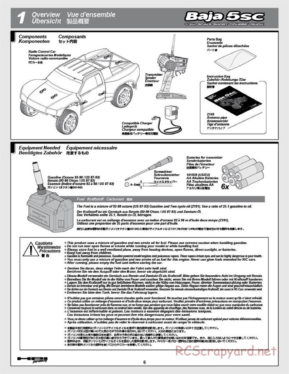 HPI - Baja 5SC - Manual - Page 6