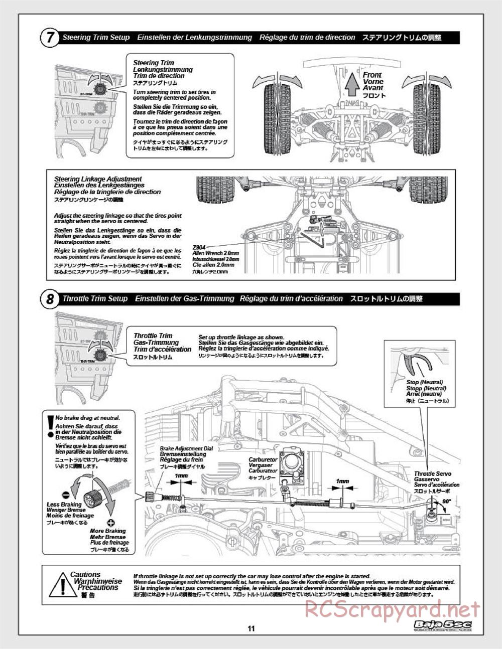 HPI - Baja 5SC - Manual - Page 11