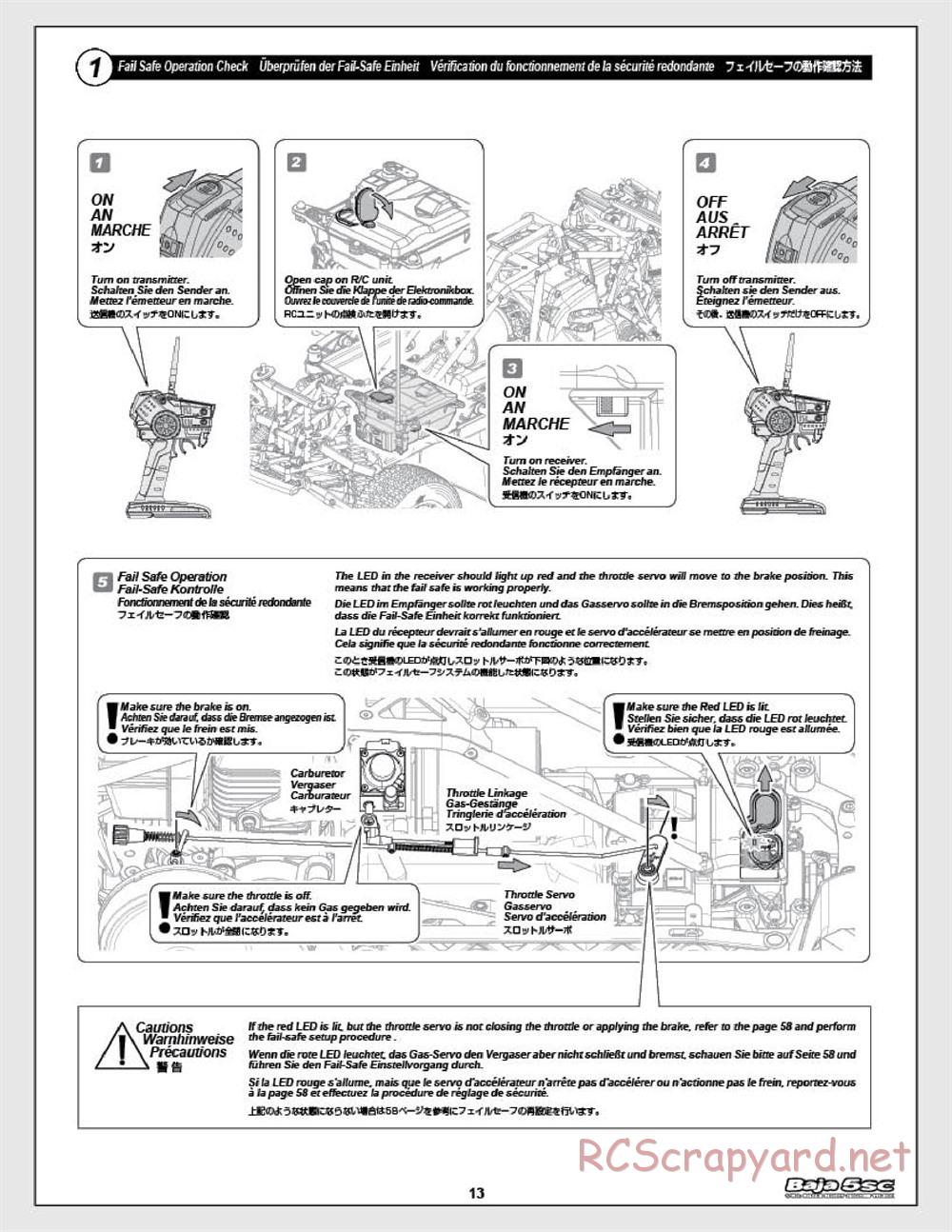 HPI - Baja 5SC - Manual - Page 13