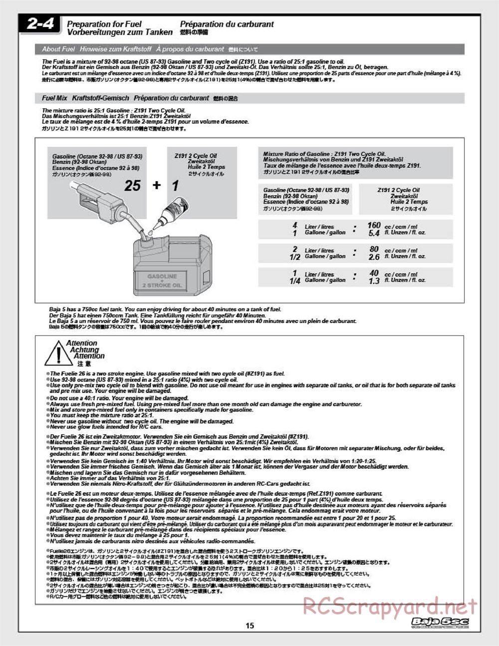 HPI - Baja 5SC - Manual - Page 15