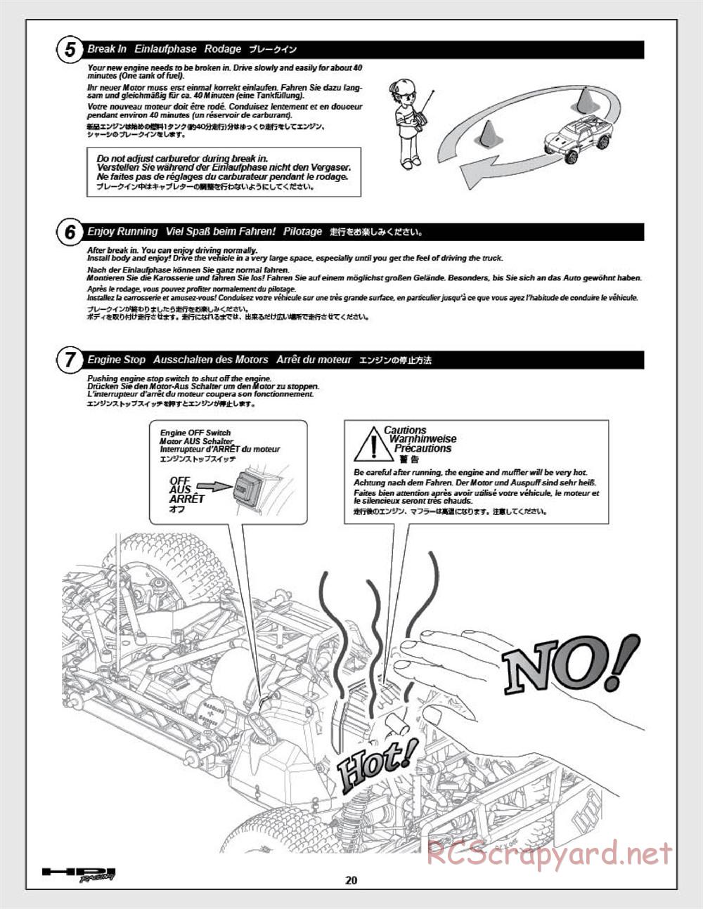 HPI - Baja 5SC - Manual - Page 20