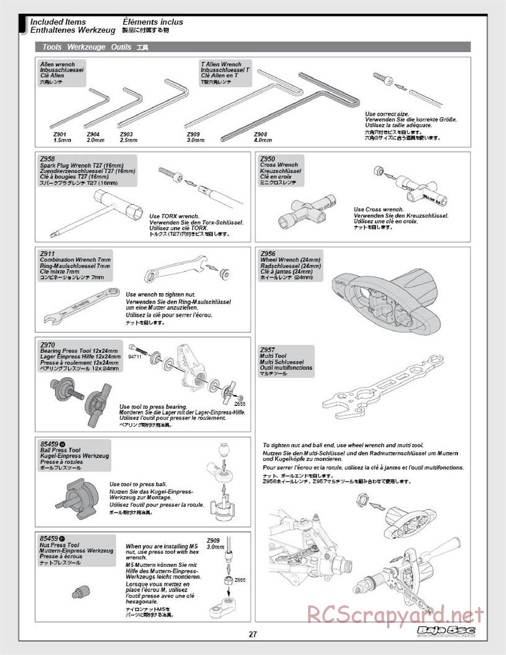 HPI - Baja 5SC - Manual - Page 27