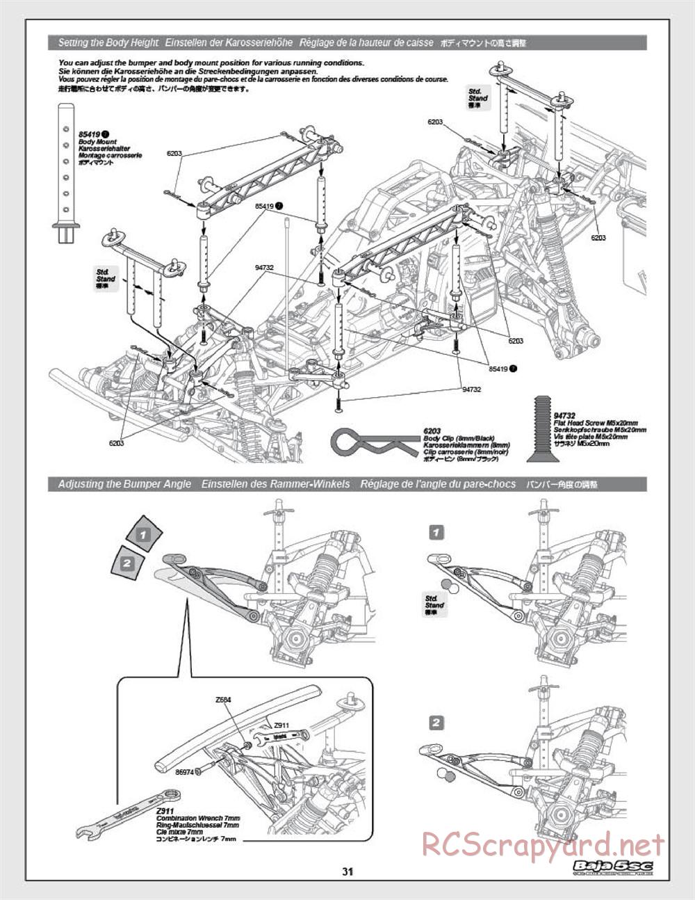 HPI - Baja 5SC - Manual - Page 31