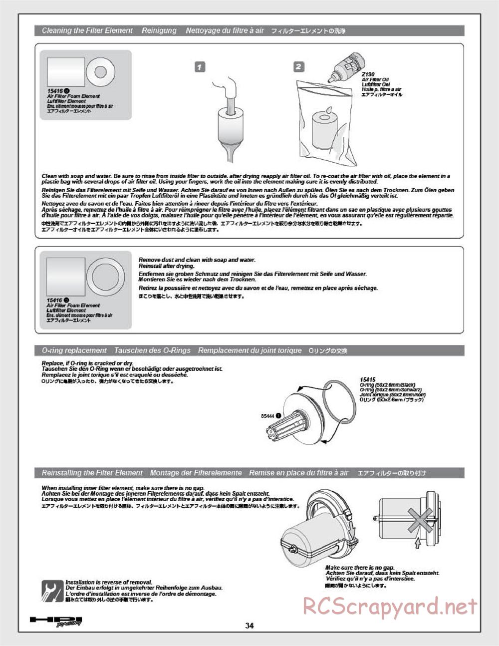 HPI - Baja 5SC - Manual - Page 34