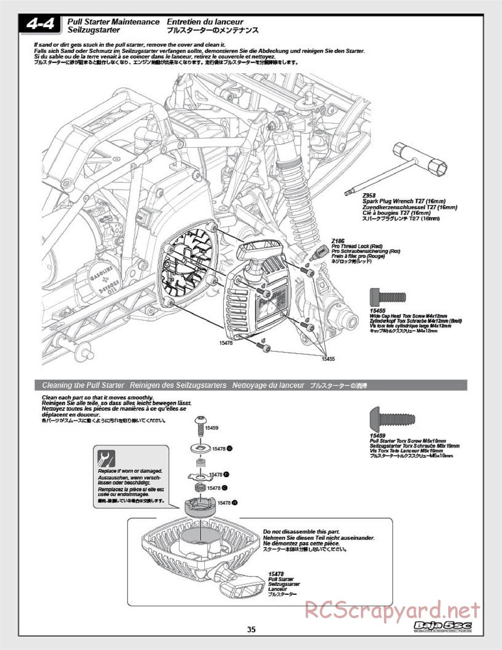 HPI - Baja 5SC - Manual - Page 35