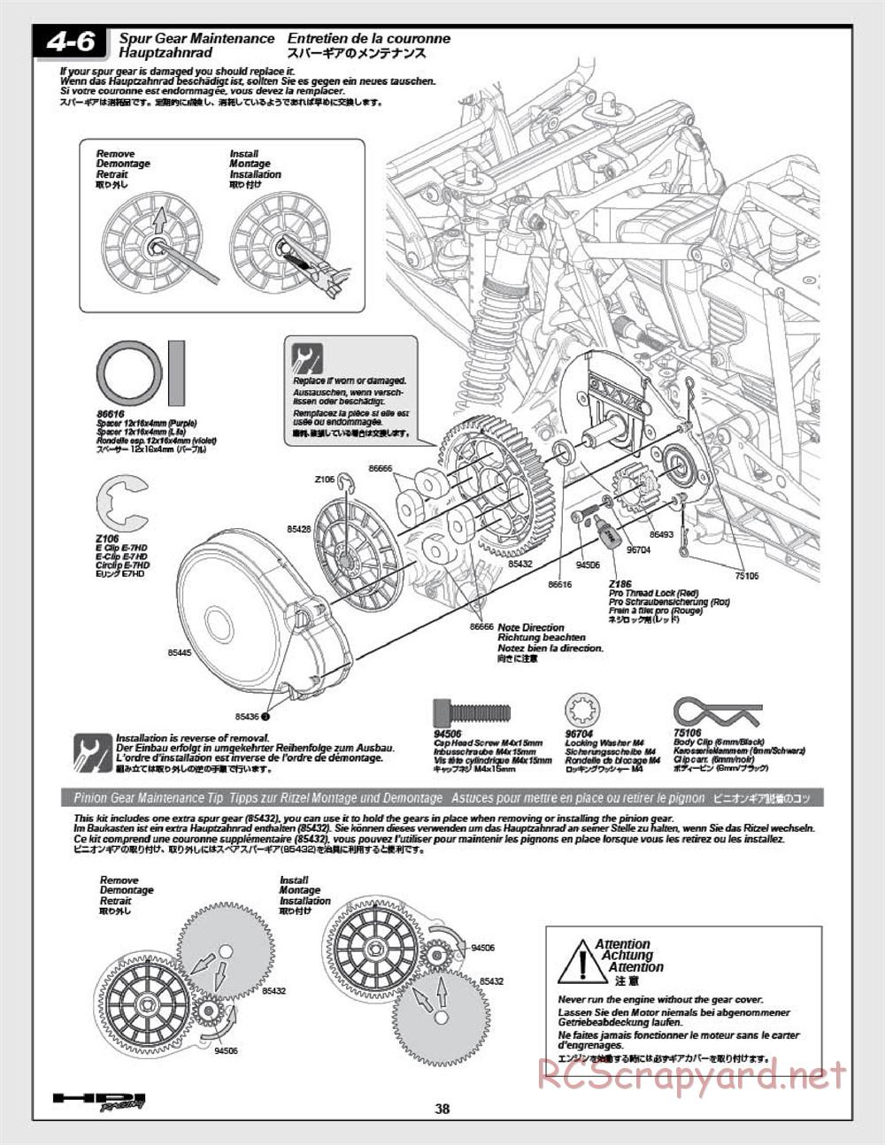 HPI - Baja 5SC - Manual - Page 38