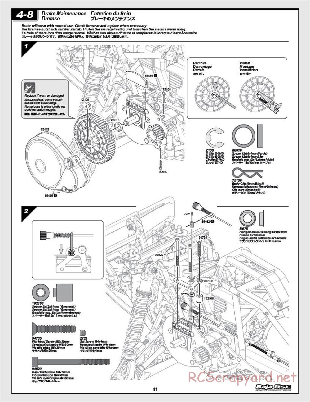HPI - Baja 5SC - Manual - Page 41