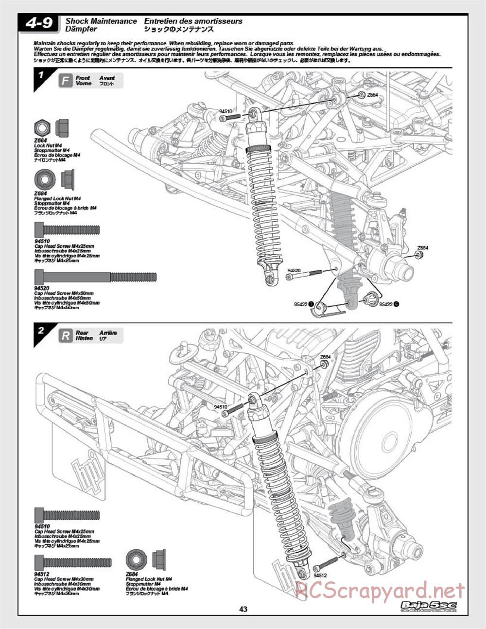 HPI - Baja 5SC - Manual - Page 43
