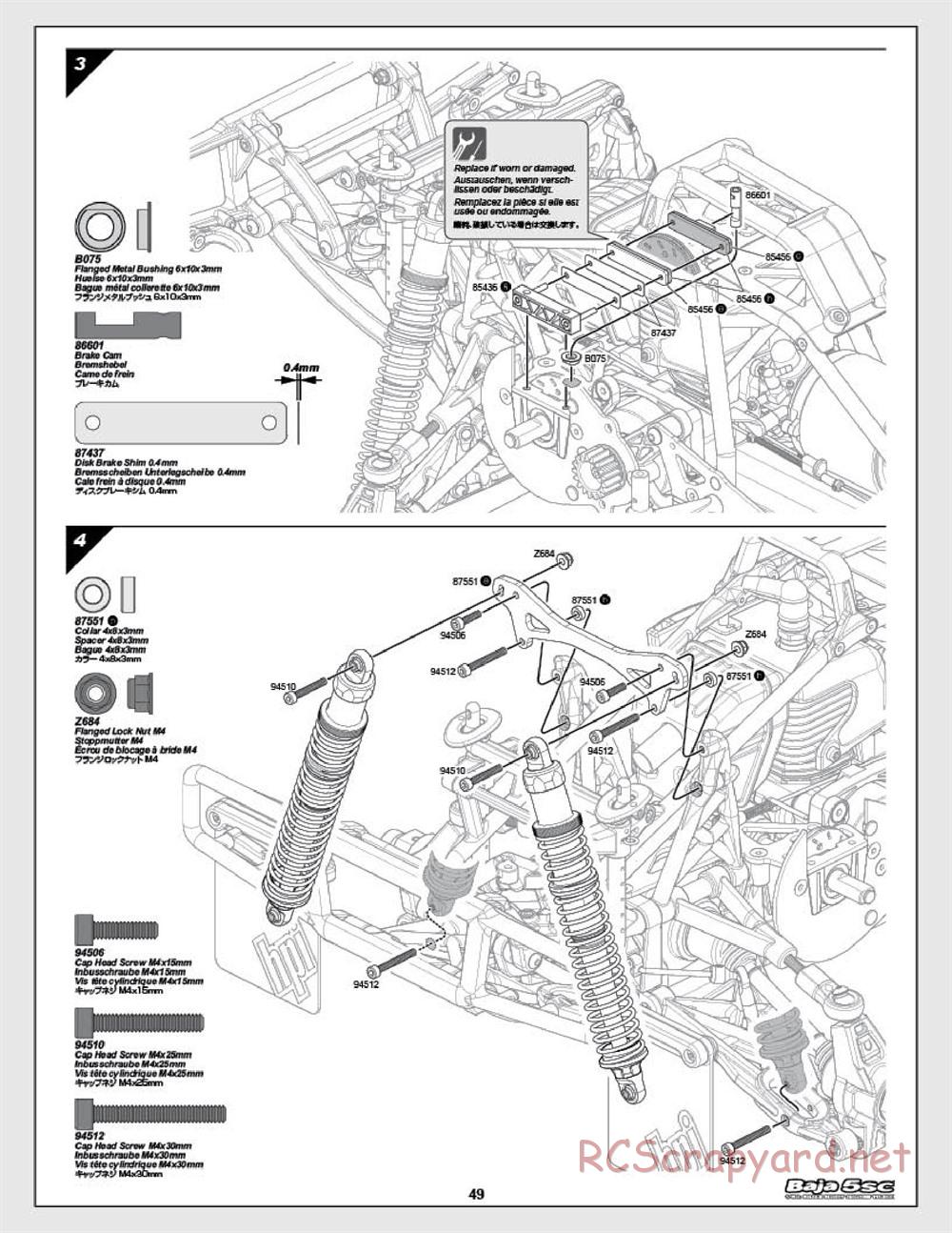 HPI - Baja 5SC - Manual - Page 49