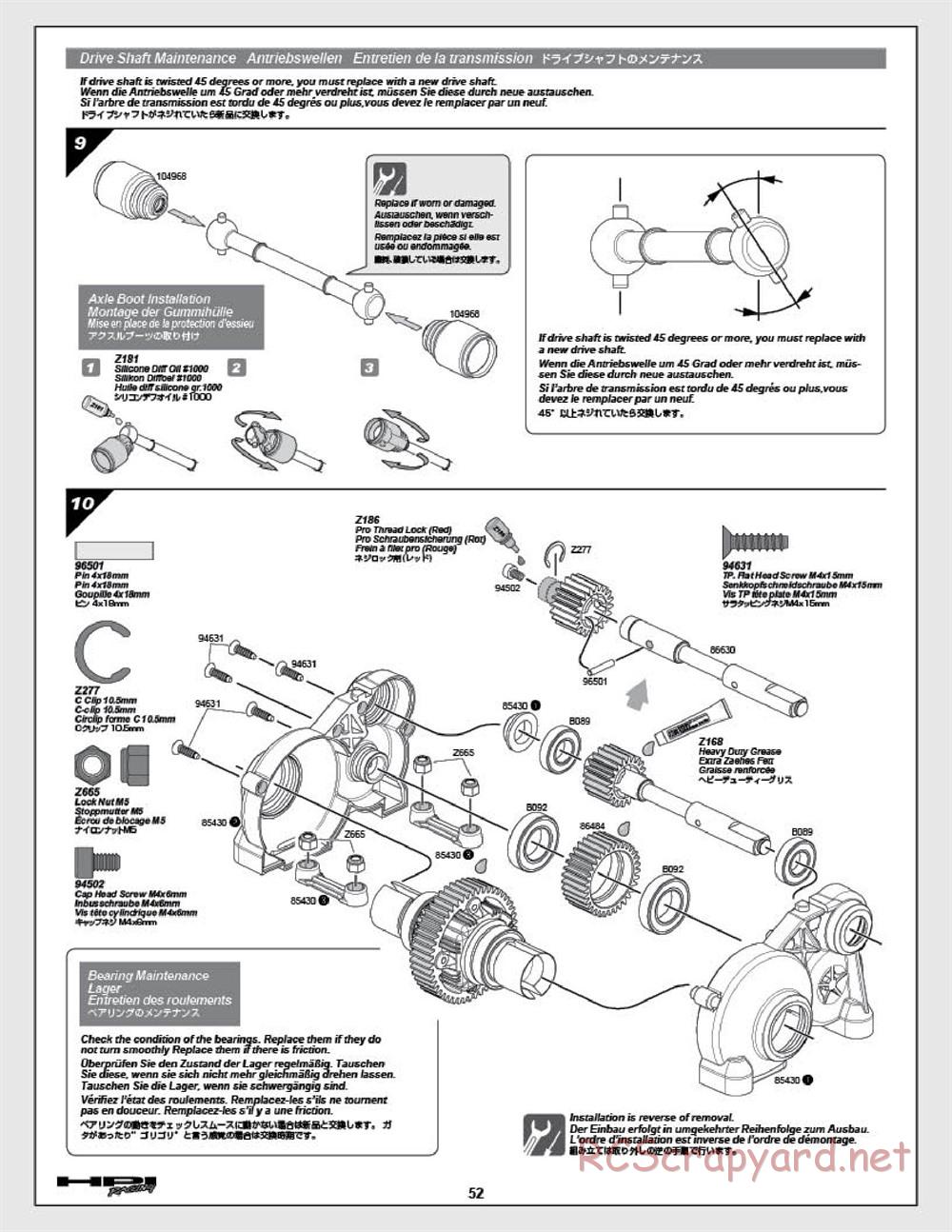 HPI - Baja 5SC - Manual - Page 52