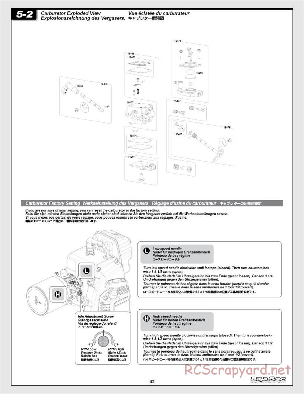 HPI - Baja 5SC - Manual - Page 63