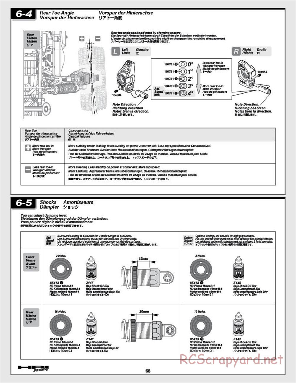 HPI - Baja 5SC - Manual - Page 68
