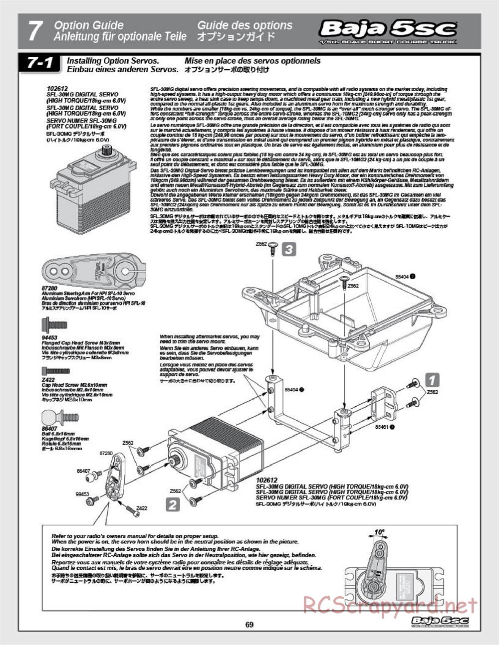 HPI - Baja 5SC - Manual - Page 69