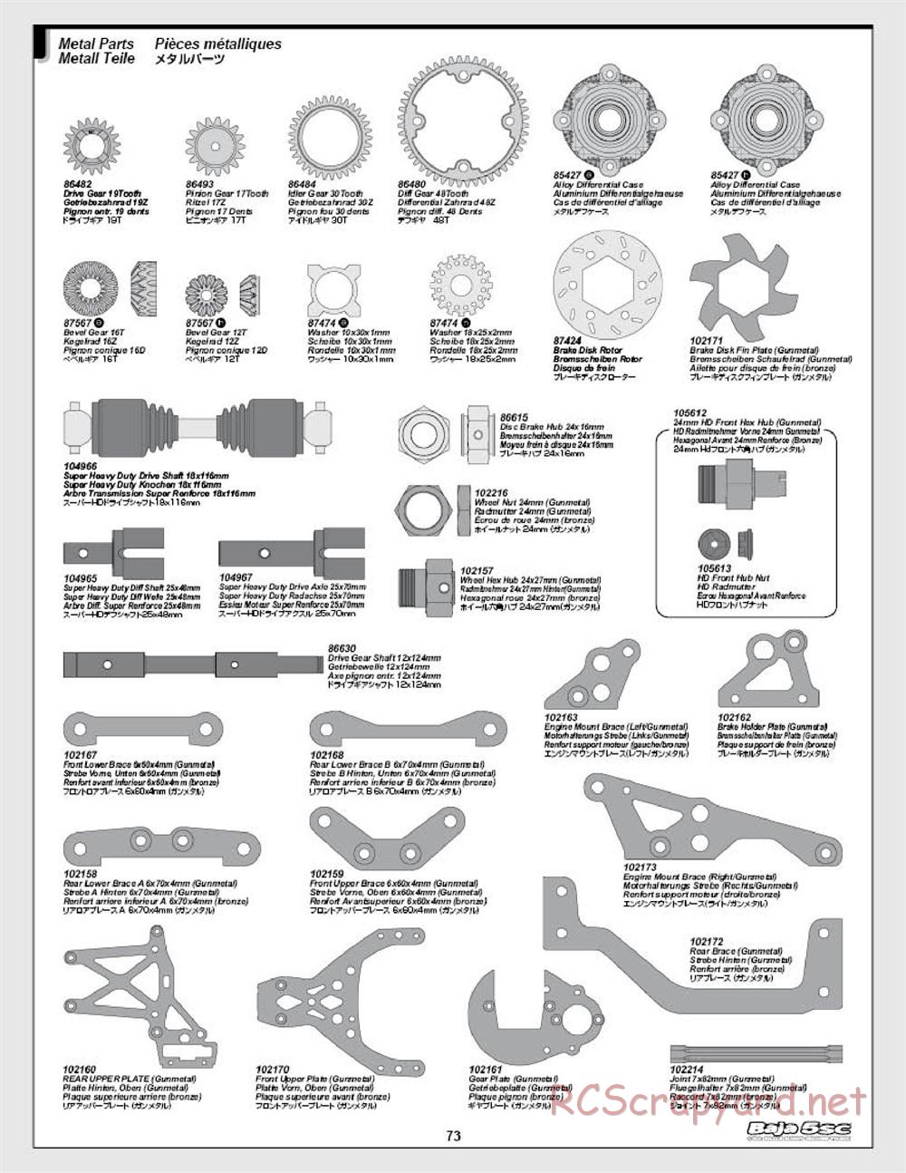 HPI - Baja 5SC - Manual - Page 73