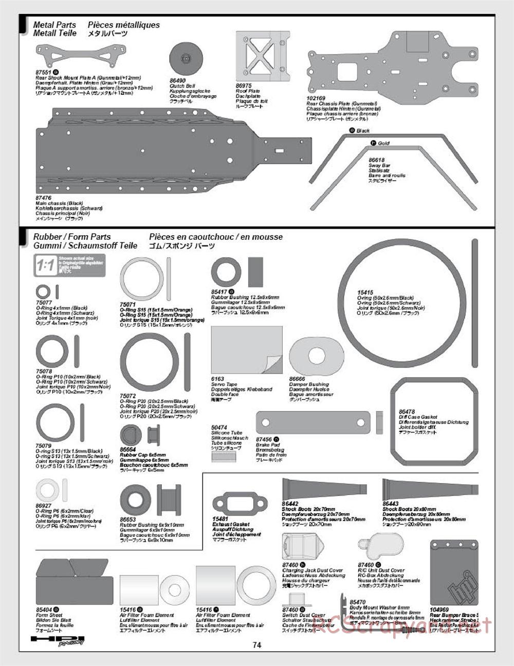 HPI - Baja 5SC - Manual - Page 74