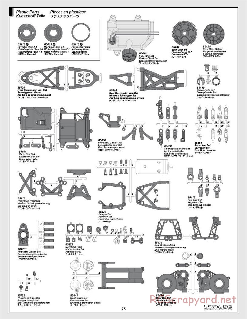 HPI - Baja 5SC - Manual - Page 75