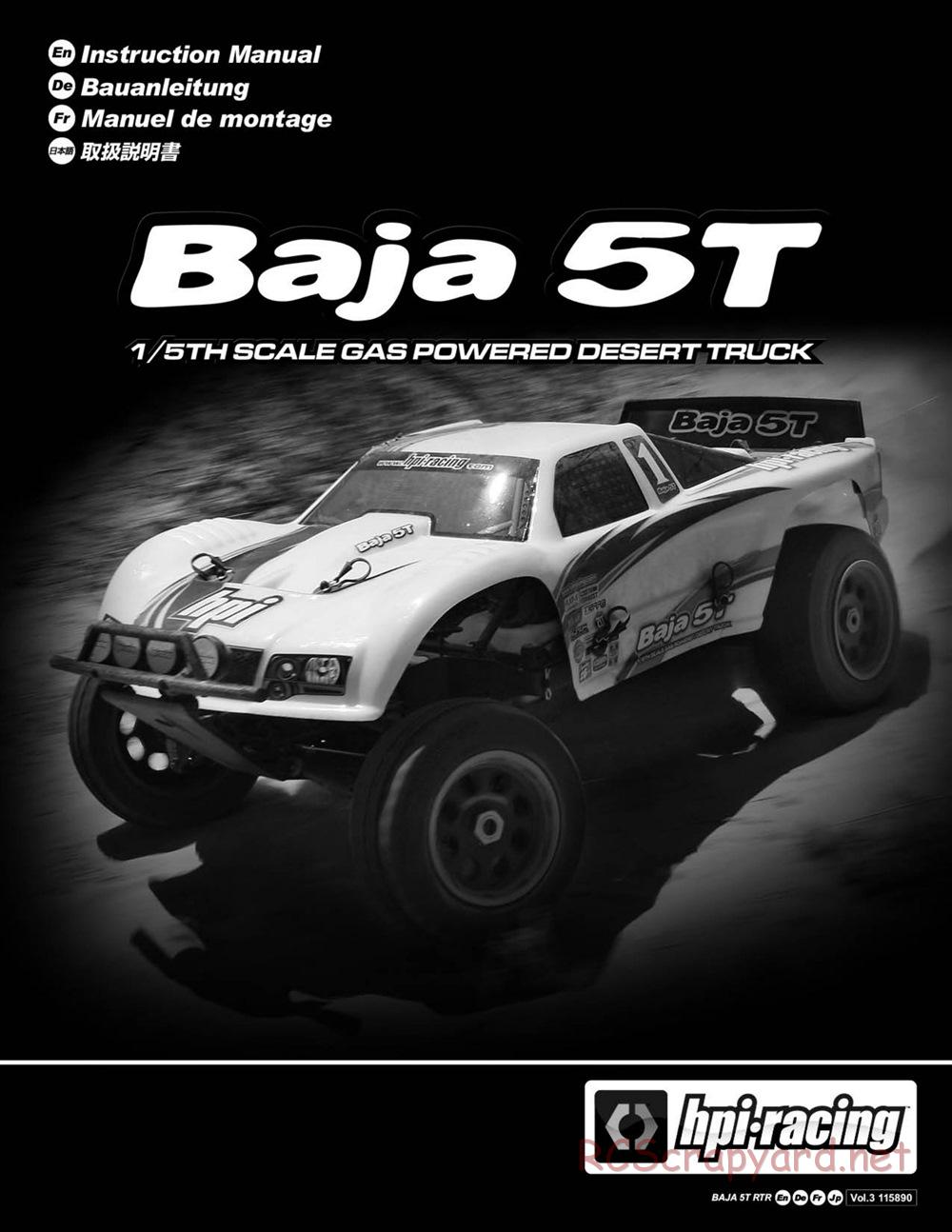 HPI - Baja 5T - Manual - Page 1